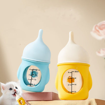 Silicone Material Dog Water Bottle For Newborn Puppies canrusupet