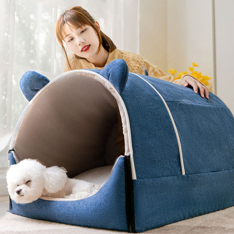 House Design Enclosed Removable And Washable Dog Kennel canrusupet