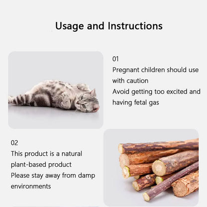 Silvervine Cat Toys With Matatabi & Catnip - Chew Sticks canrusupet