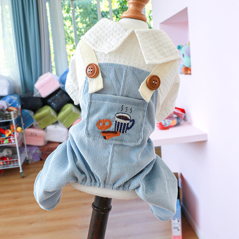 Dog Or Cat Clothes overalls - canrusupet