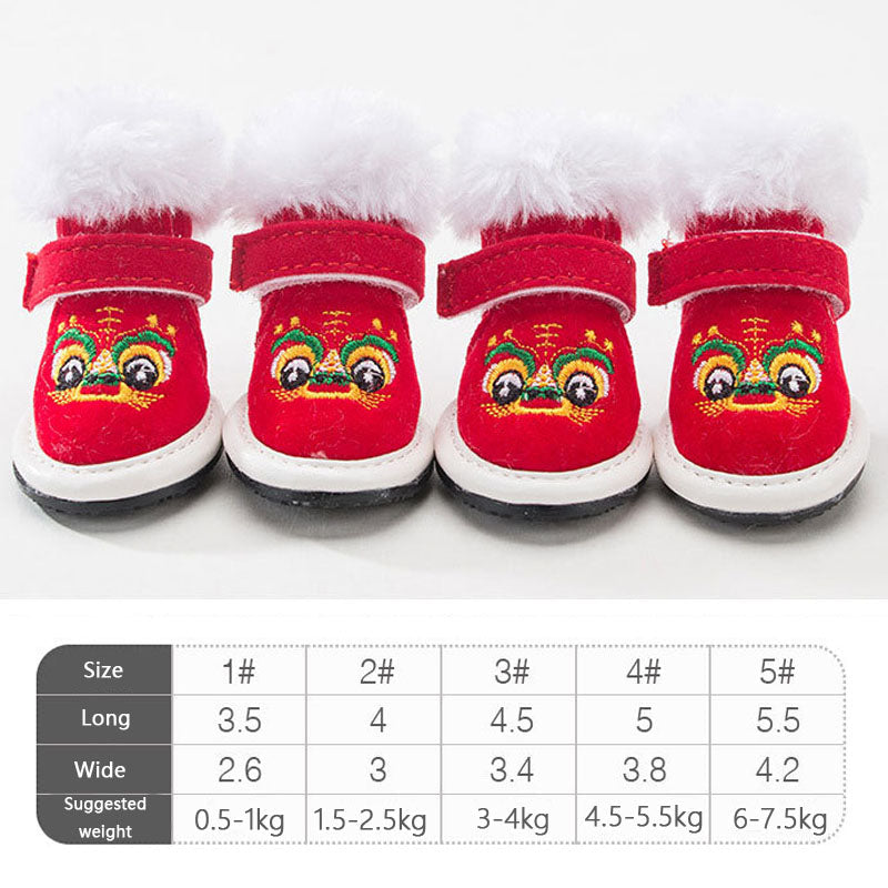 Dog Boots Winter Shoes For Small Dogs - Warm All-Season canrusupet