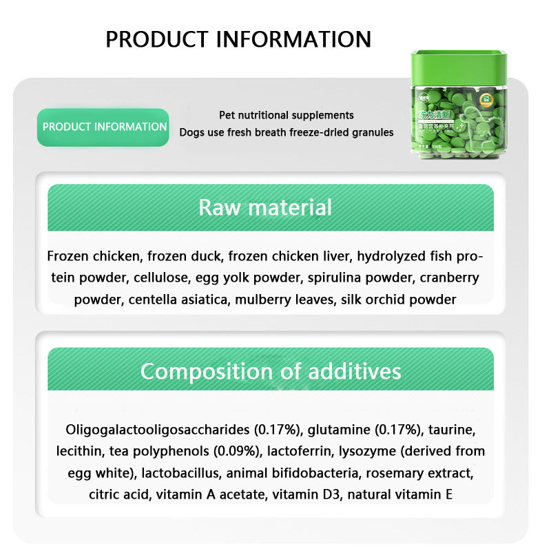 Freshens Breath Freeze Dried Particle For Cats Dogs canrusupet