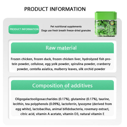 Freshens Breath Freeze Dried Particle For Cats Dogs canrusupet