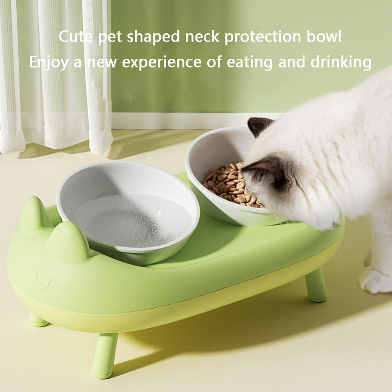 Elevated Ceramic Dog Bowl -  Anti-Tip & Neck Support Design canrusupet