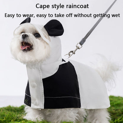 Cute Panda Dog Raincoat - Waterproof For Small/Medium Dogs canrusupet