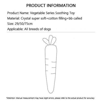 Squeaky Carrot Dog Toy - Chew-Proof Durable Dog Chew Toys canrusupet