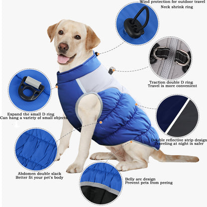 Thickened Warm Dog Clothing With Eflective Tape - canrusupet