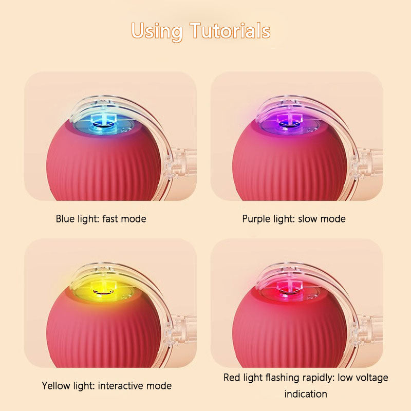 Dog Toys Auto-Rolling USB Rechargeable Ball For Cats & Dogs canrusupet