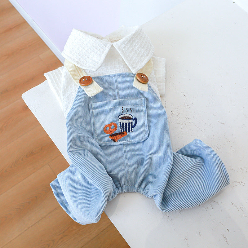 Dog Or Cat Clothes overalls - canrusupet