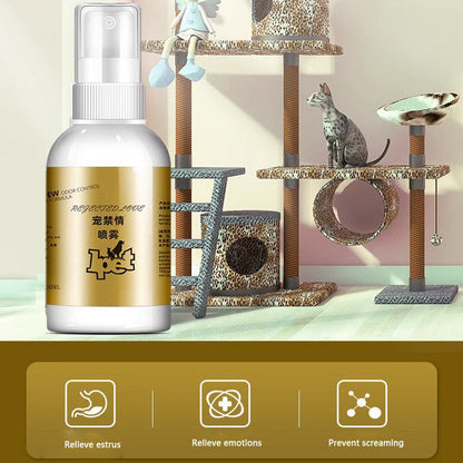 Cat Pheromone Spray To Stop Heat Cycle & Meowing - Non-Drug canrusupet