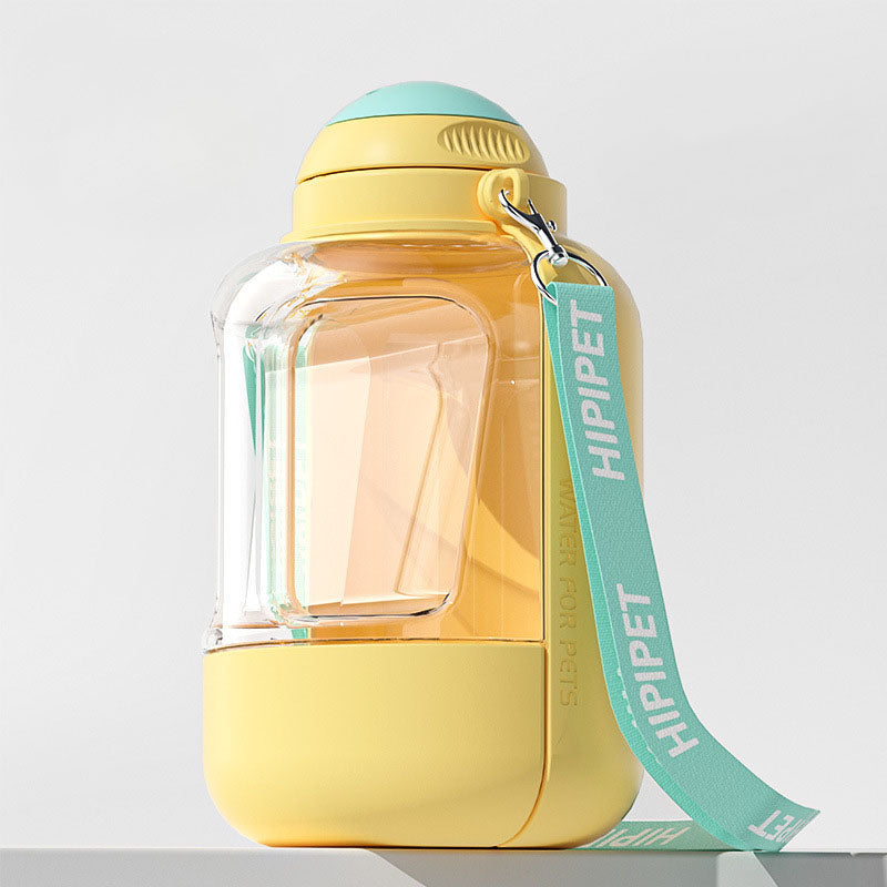 Dog Water Bottle With Food Storage - Portable Travel Cup canrusupet