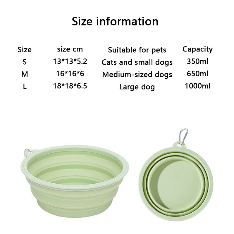 Folding Going Out To Drink Water Dog Bowl For Pet canrusupet