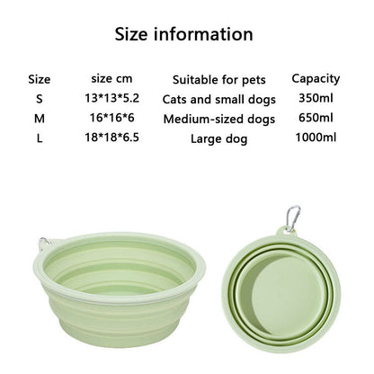 Folding Going Out To Drink Water Dog Bowl For Pet canrusupet