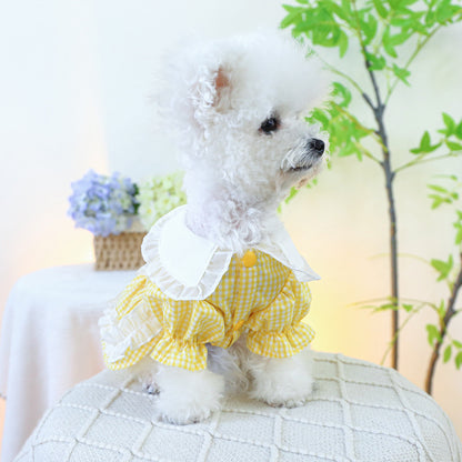 Dog Or Cat Clothes Basketball Casual  Dress Garden Bear Dress - canrusupet