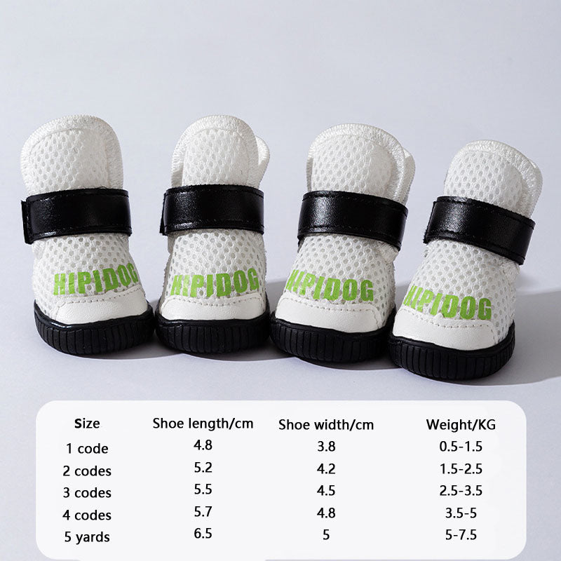 Cow Tendon Sole Mesh Breathable Dog Shoes For Small Dogs canrusupet