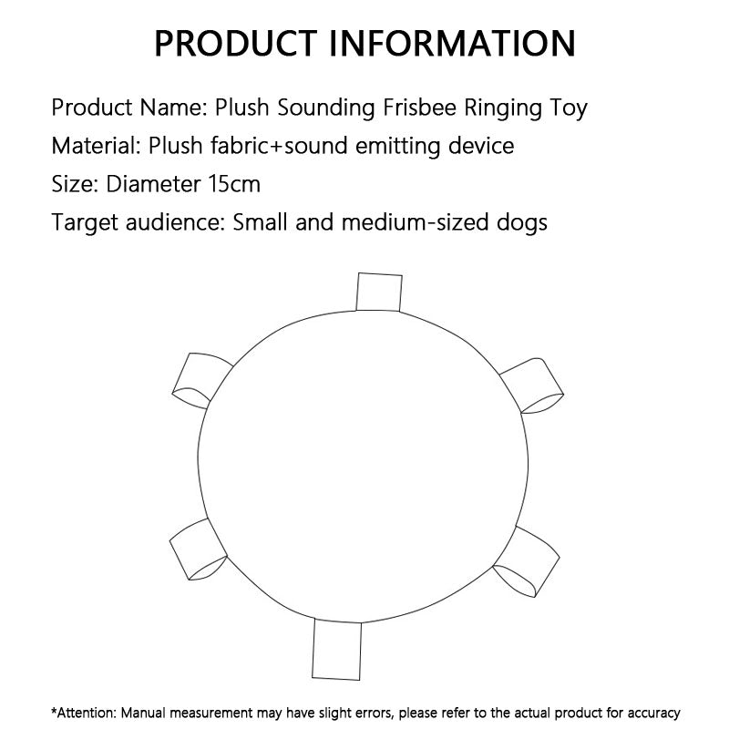 Squeaky Plush Flying Disc Dog Toys - Durable Puppy Chew Toy canrusupet