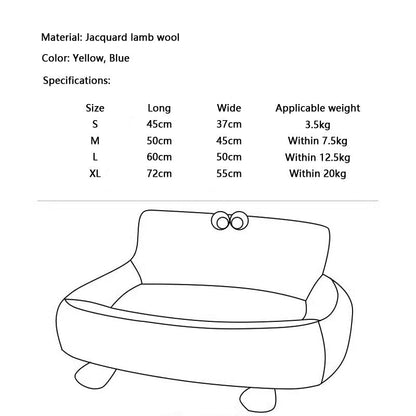 Removable Sofa Style Dog Kennel For Small Dogs Cats canrusupet
