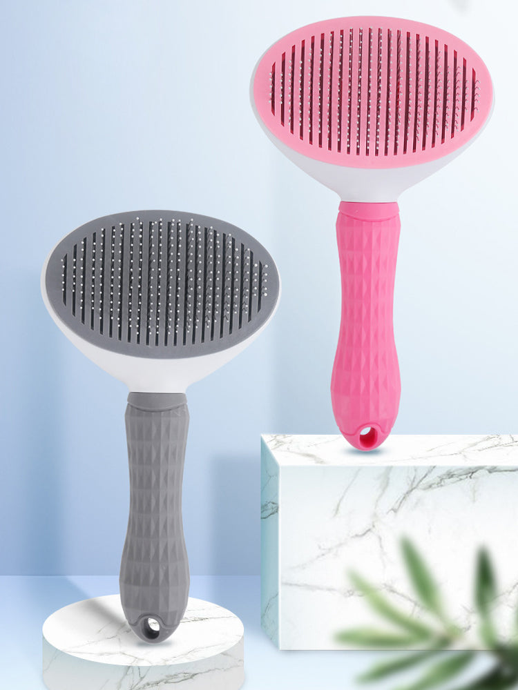 Pet Dog Brush Cat Comb Self Cleaning Pet Hair Remover Brush For Dogs Cats Grooming Tools Pets Dematting Comb Dogs Accessories - canrusupet