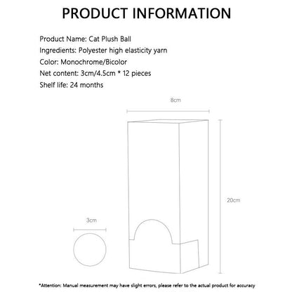 Interactive Cat Toys - Chew-Proof Plush Ball For Cats & Dogs canrusupet