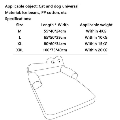 Big Eye Pattern Cool Feeling Sofa Style Dog Kennel For Pet canrusupet