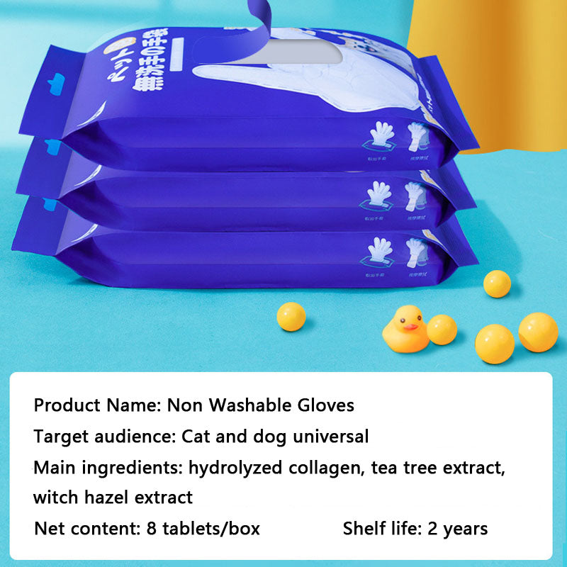 Glove Style Cleaning Wet Wipes Used For Pet Dry Cleaning canrusupet