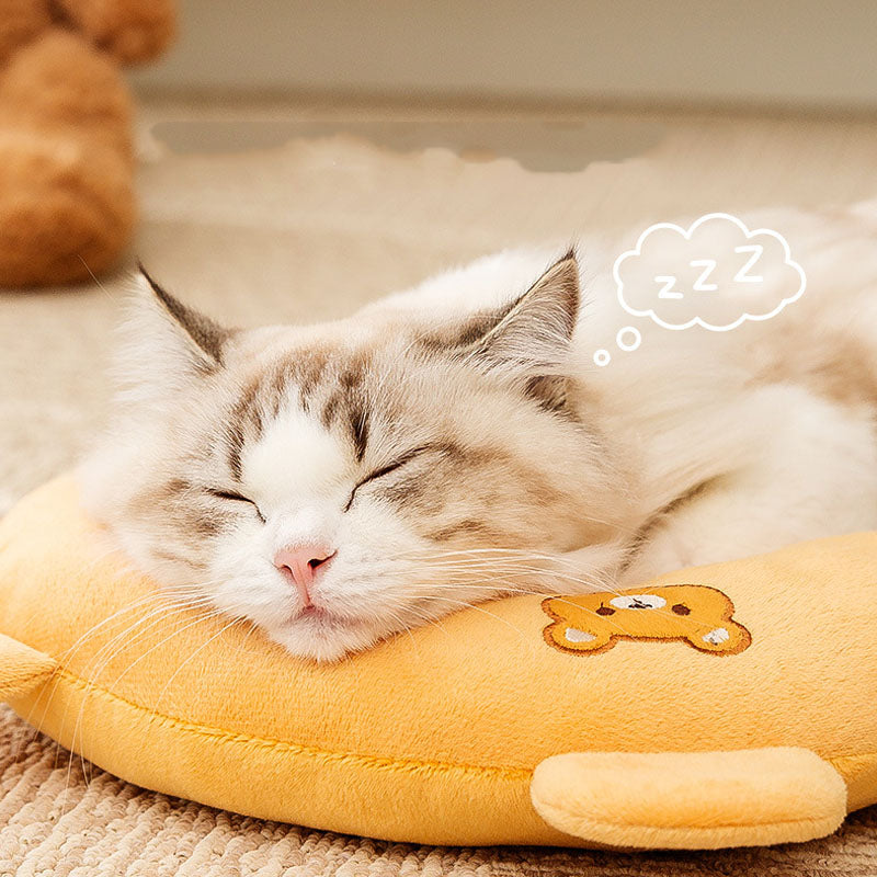 Breathable Embroidered Cartoon U-shaped Dog Pillow For Pet canrusupet