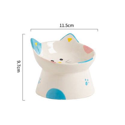 Ceramic Cat Bowl Pet Food Bowl Pet Feeding Bowl Suitable For Cats and Small Dogs - canrusupet