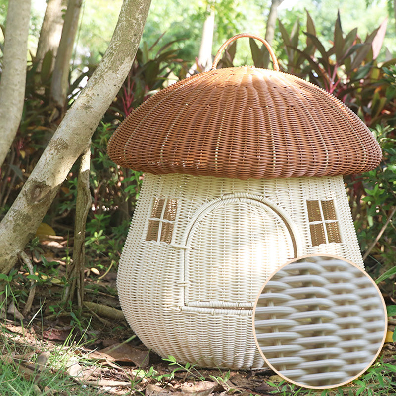 Multi-purpose Pet Nest Rattan Nest Mushroom House Cat Cage - canrusupet