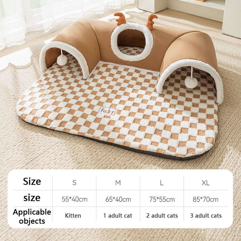Deer Style Tunnel Design Dog Kennel Cat Nest canrusupet