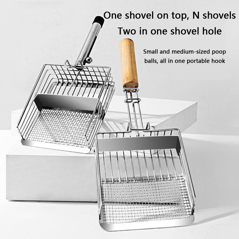 Stainless Steel Cat Litter Scoop - Fine Mesh For Bentonite canrusupet