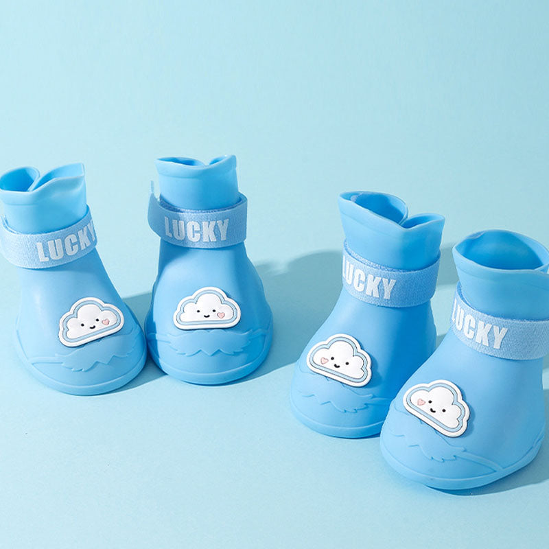 Silicone Material Dog Shoes Rain Boots To Large Dogs canrusupet