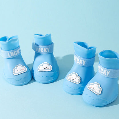 Silicone Material Dog Shoes Rain Boots To Large Dogs canrusupet