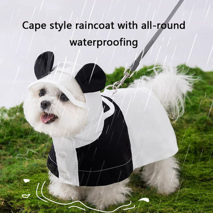 Cute Panda Dog Raincoat - Waterproof For Small/Medium Dogs canrusupet