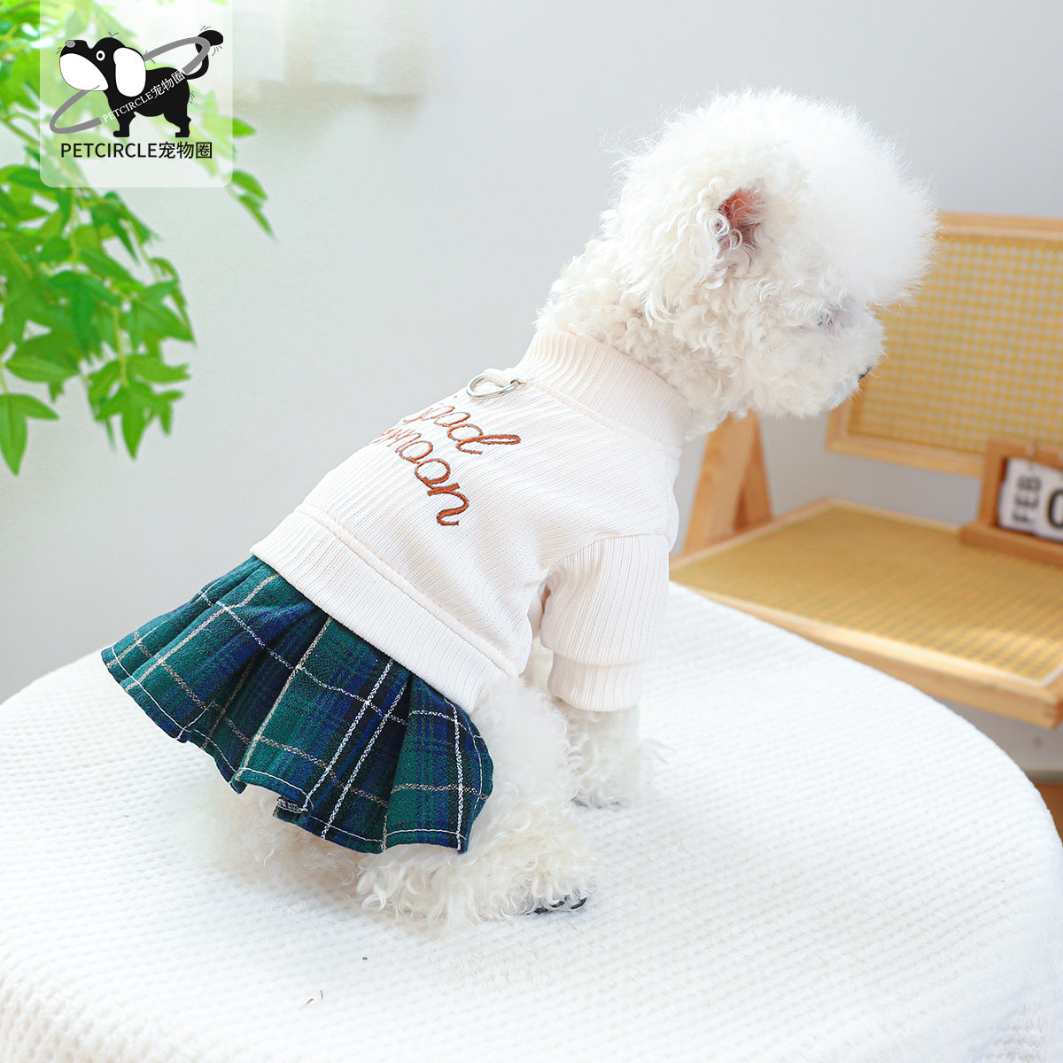 Dog Or Cat Clothes Embroidered Letter Skirt - canrusupet