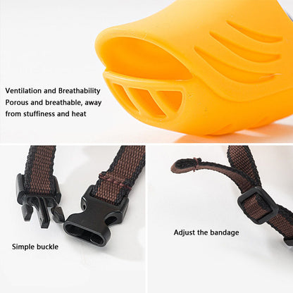 Duckbill Style Silicone Rubber Dog Muzzle For Small Dog canrusupet