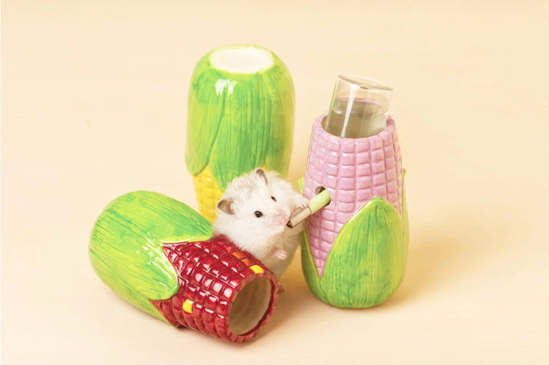 Hamster Ceramic Hideout Summer Cooling Food Bowl Kettle Landscaping Supplies - canrusupet