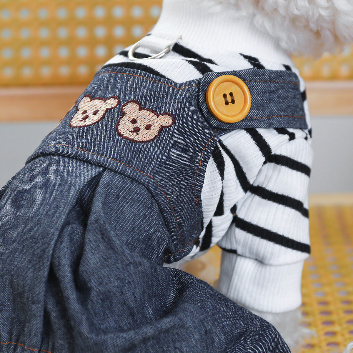 Dog Or Cat Clothes Basketball Bear head jeans - canrusupet