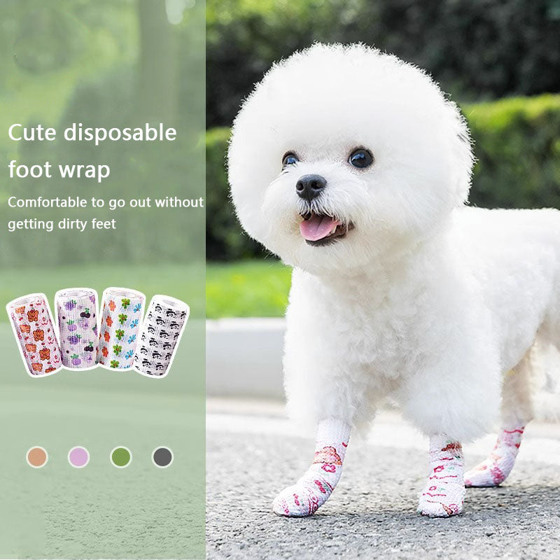 Disposable Dog Bandage Paw Wraps | Anti-Dirt Fit Outdoor Use canrusupet