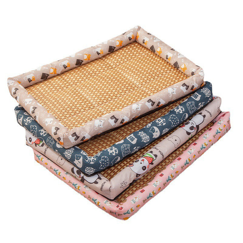 Pet Ice Mat Cat Kennel Rattan Mat - canrusupet