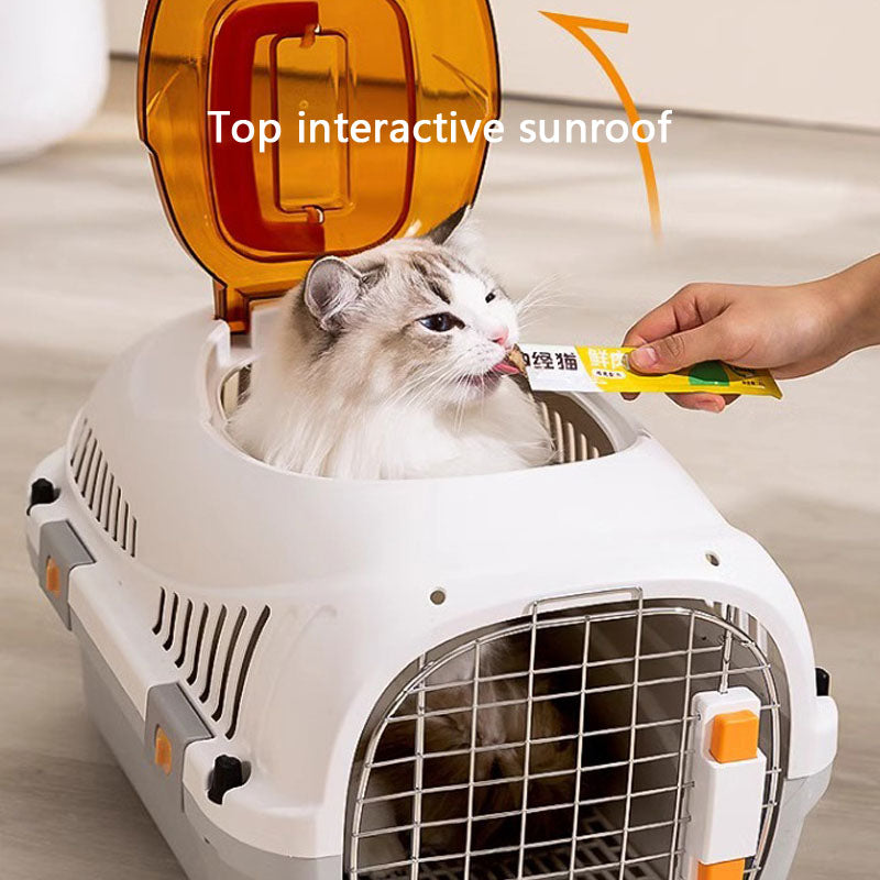 Portable Airline Pet Carrier – Hard-Sided Dog & Cat Travel Crate canrusupet