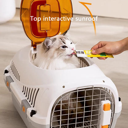 Portable Airline Pet Carrier – Hard-Sided Dog & Cat Travel Crate canrusupet