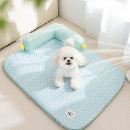 L-type Cool Feeling Sofa Style Dog Kennel For Cats Dogs canrusupet