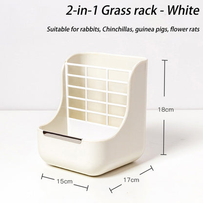 Rabbit Food Bowl Grass Rack Feeder