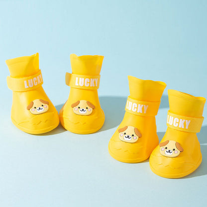 Silicone Material Dog Shoes Rain Boots To Large Dogs canrusupet