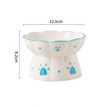 Ceramic Cat Bowl Pet Food Bowl Pet Feeding Bowl Suitable For Cats and Small Dogs - canrusupet