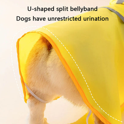 Dog Raincoat Waterproof 4-Leg Full Coverage For Corgi canrusupet
