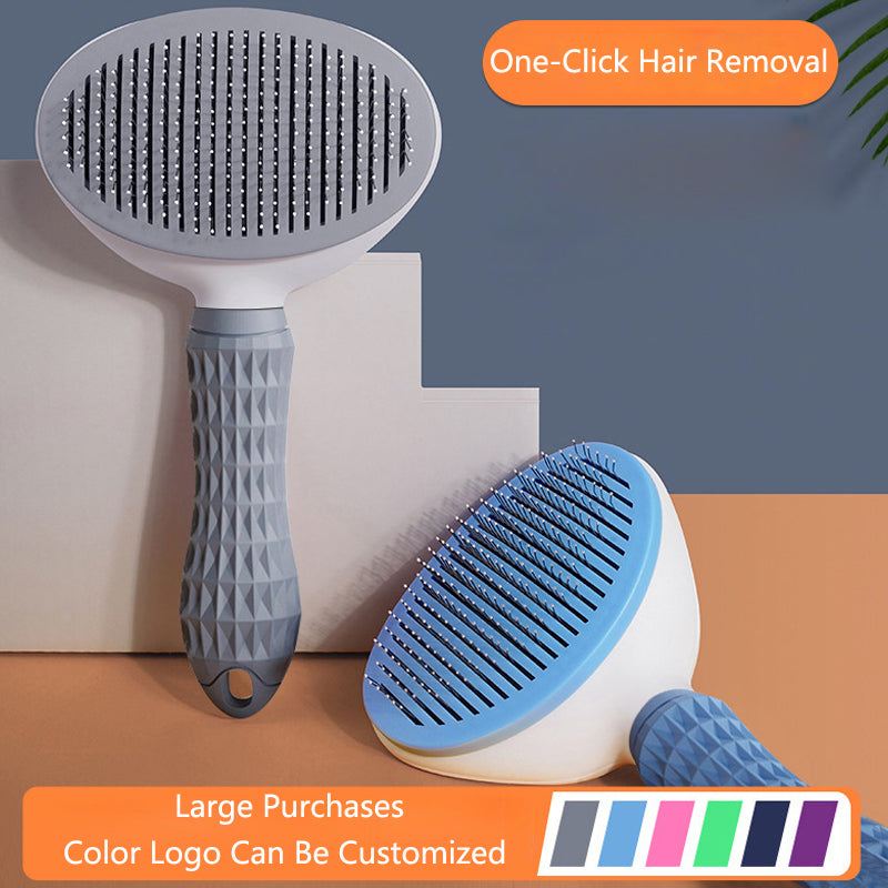 Pet Dog Brush Cat Comb Self Cleaning Pet Hair Remover Brush For Dogs Cats Grooming Tools Pets Dematting Comb Dogs Accessories - canrusupet